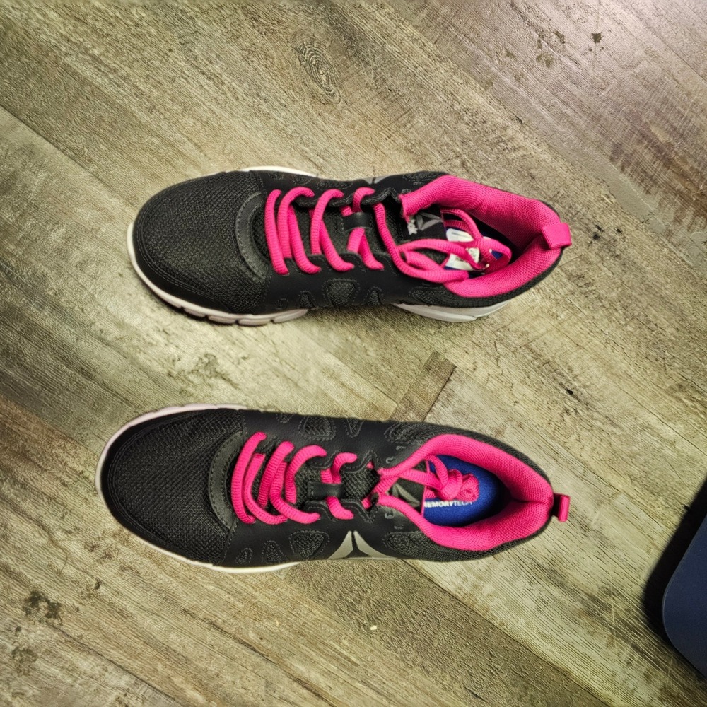 Reebok Memory Tech Womens Running Shoes Black Pink Sneakers 059503 816 Size 6.5